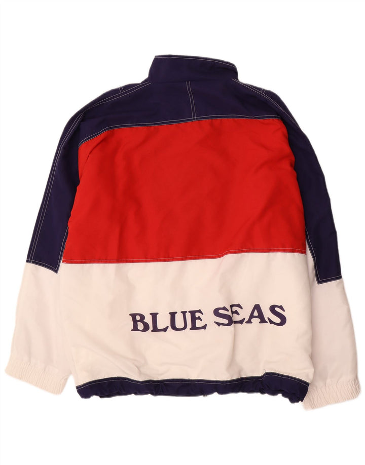 vintage Mens Graphic Survêtement Top Jacket UK 42 XL Multicolore Polyamide