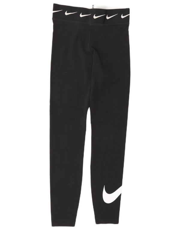 Nike Legging graphique pour femme UK 10 Petit coton noir