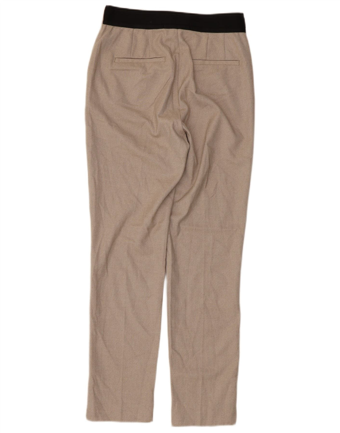 Pantalon Chino Slim Femme Zara Petit W26 L27 Beige Polyester