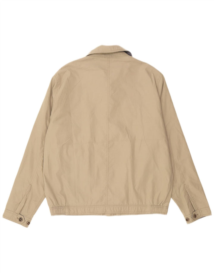 Marks & Spencer Mens Bomber Jacket UK 40 Large Beige Polyester