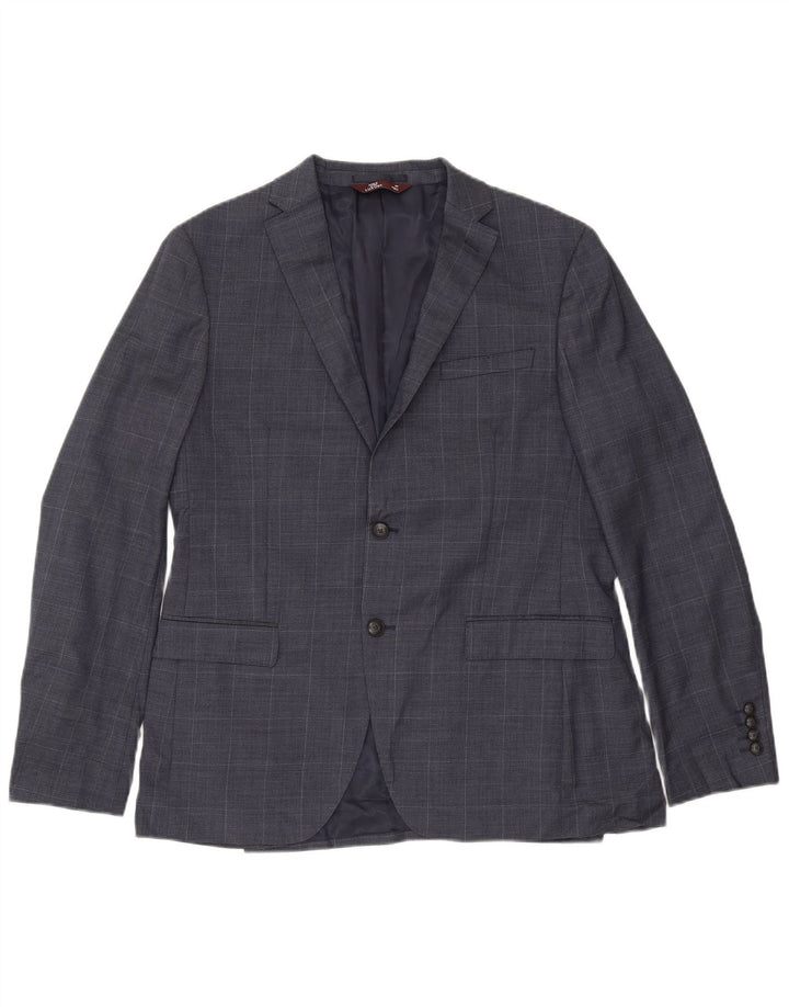 Marks & Spencer Veste blazer slim à 2 boutons pour homme UK 42 XL Bleu marine à carreaux