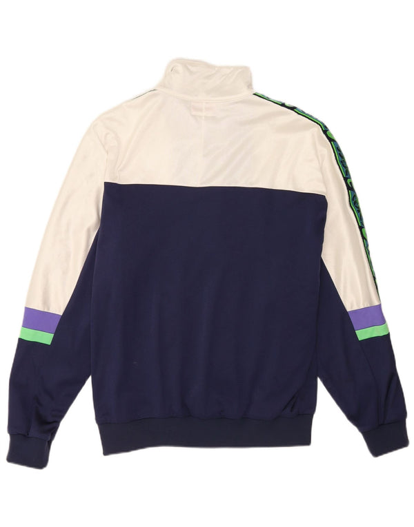 Asics Veste de survêtement graphique pour hommes IT 52 Large Bleu marine Colourblock
