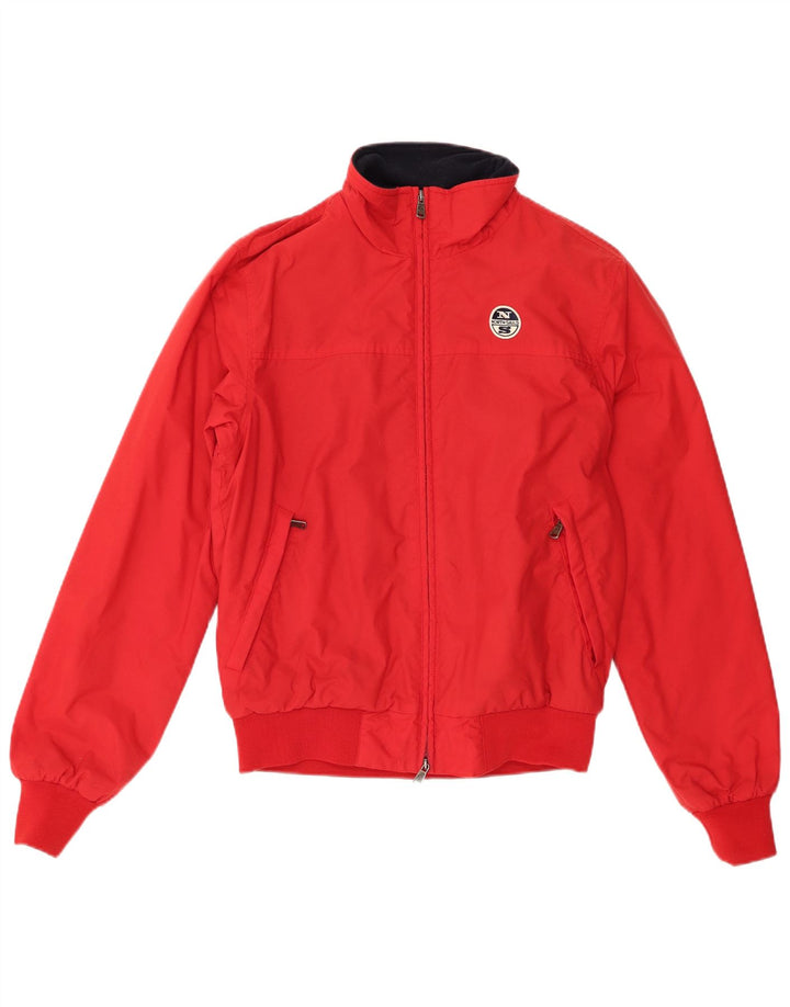 North Sails Veste Bomber Homme UK 38 Rouge Moyen Polyamide