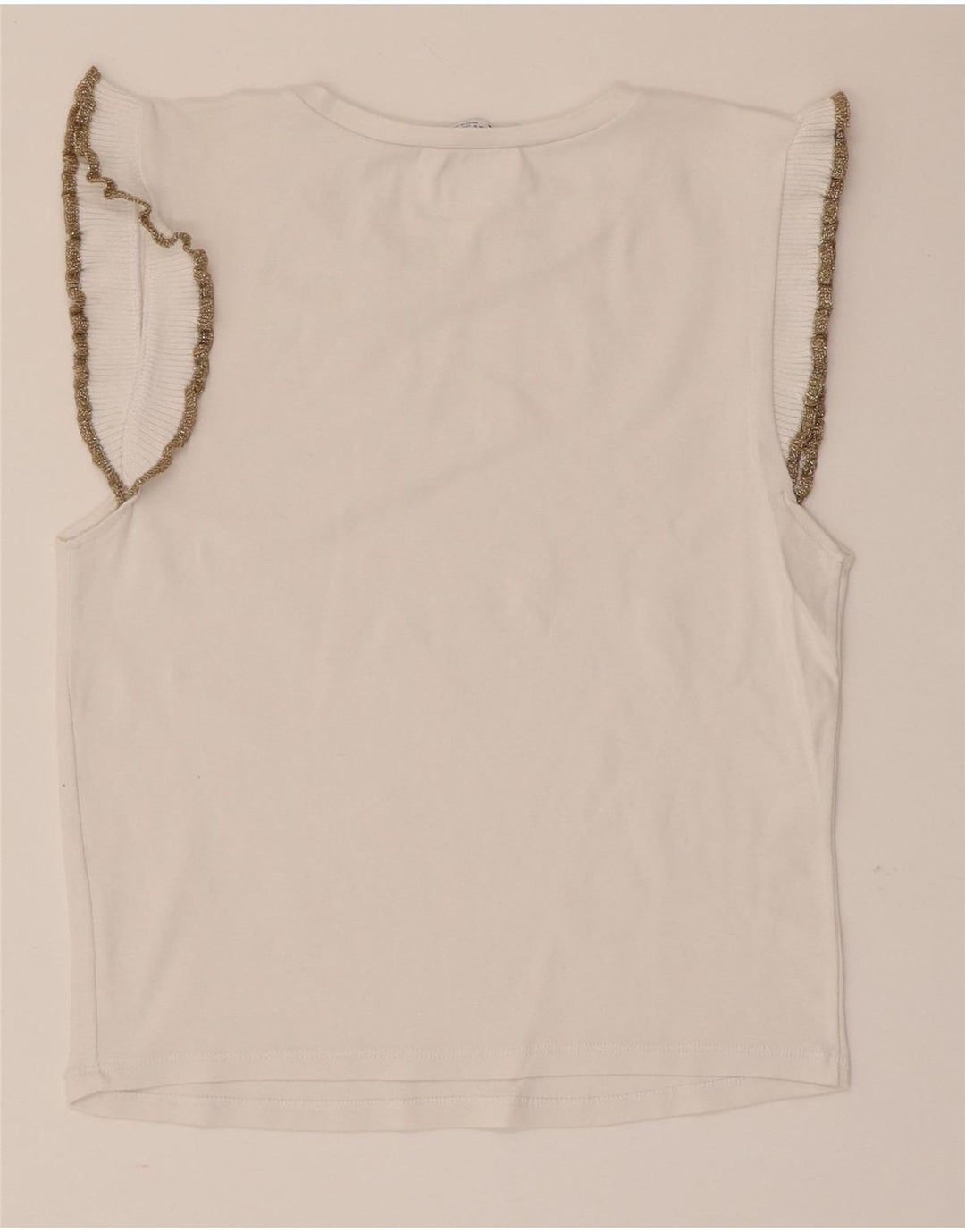 Zara Chemisier sans manches pour femme UK 12 Blanc moyen