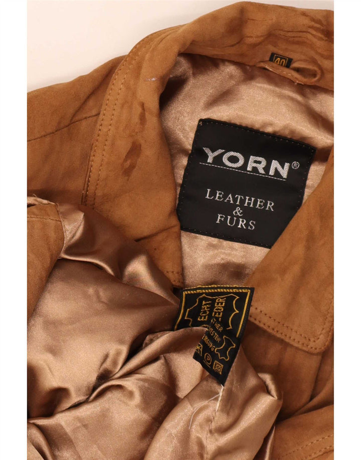 Pardessus surdimensionné en daim pour femme Yorn EU 40 Cuir marron moyen