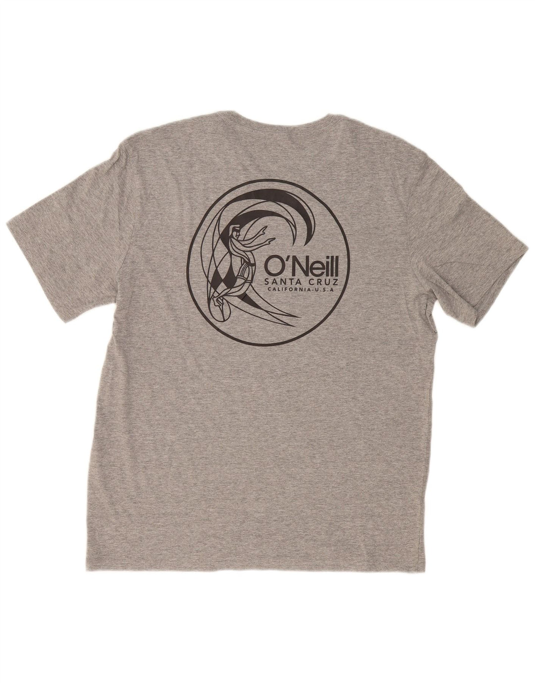 O'NEILL Homme Santa Cruz Regular Fit Graphic T-Shirt Top XL Gris Moucheté