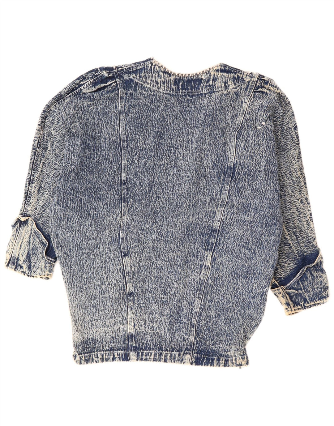 JAZZINO Veste en jean surdimensionnée à manches 3/4 pour femme UK 18 XL Bleu floral