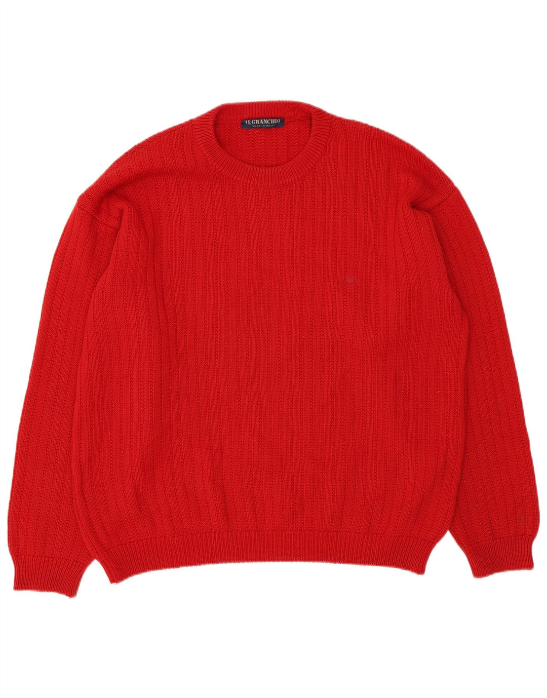 Il Granchio Pull Col Rond Homme XL Rouge Laine