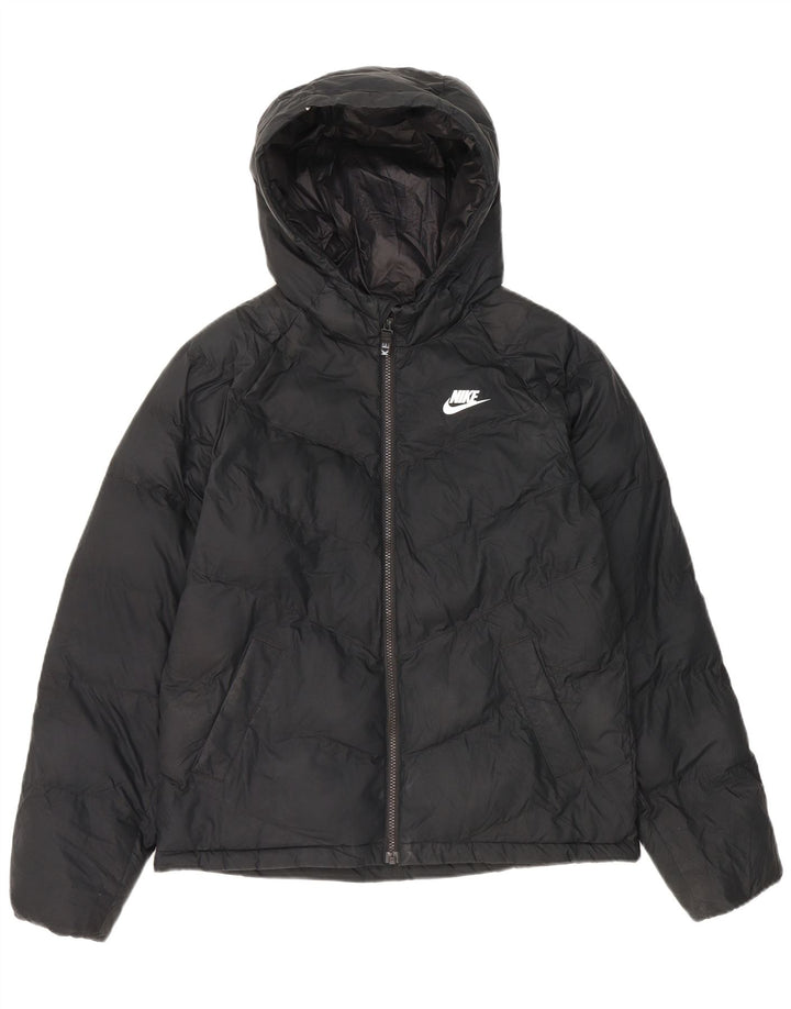Nike Veste matelassée à capuche pour garçon 13-14 ans XL Noir Polyester