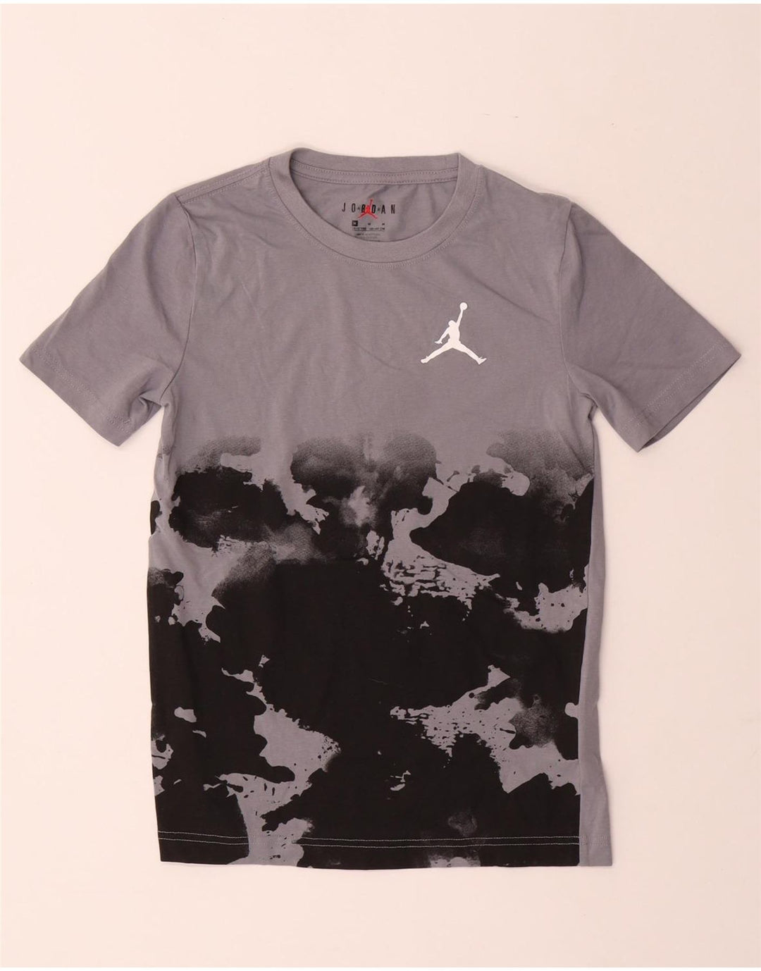 JORDAN T-Shirt Garçon 10-11 Ans Gris Moyen Tie Dye Coton