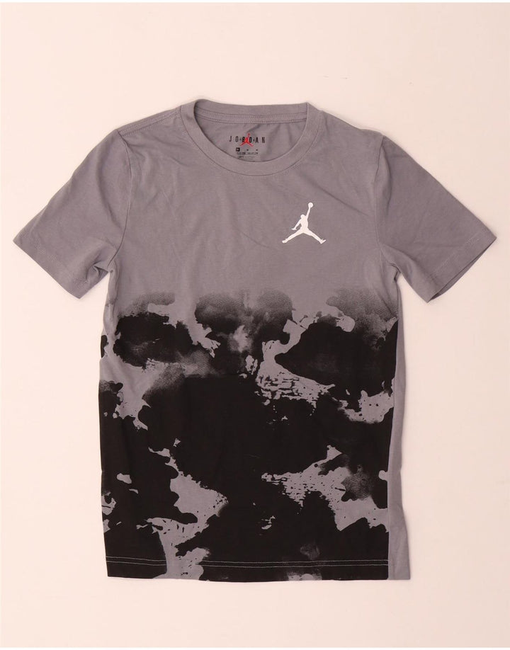 JORDAN T-Shirt Garçon 10-11 Ans Gris Moyen Tie Dye Coton