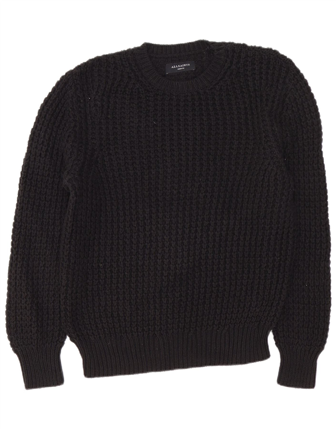 All Saints Pull Col Rond Homme Noir Moyen Coton