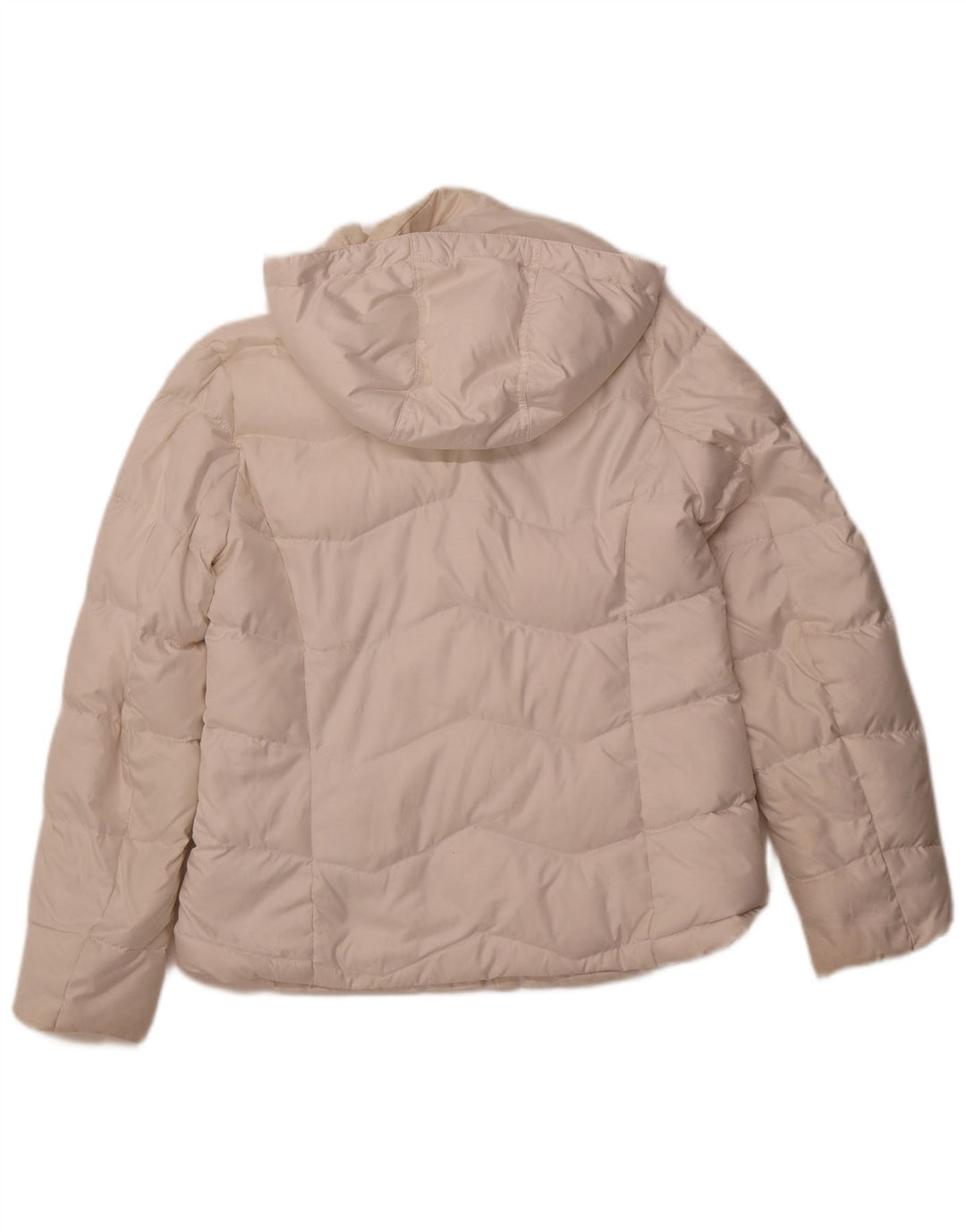 TOMMY HILFIGER Veste matelassée à capuche pour femme UK 12 Polyester blanc moyen