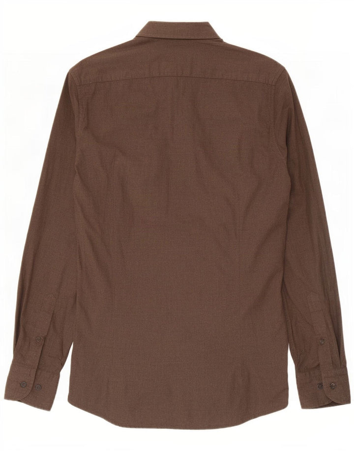 Massimo Dutti Chemise Homme Petit Marron Coton