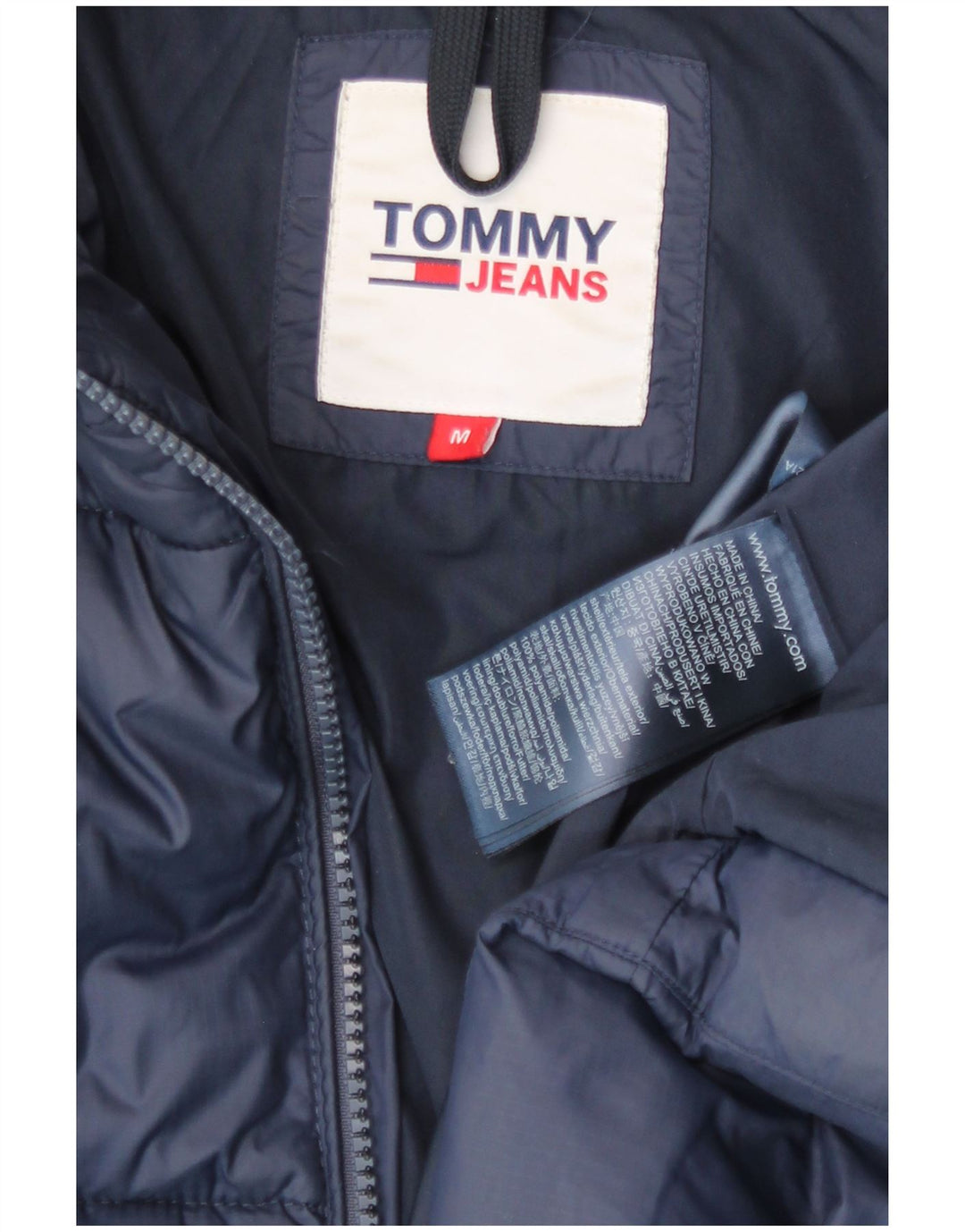 Tommy Hilfiger Veste matelassée pour femme UK 14 Medium Navy Blue Polyamide