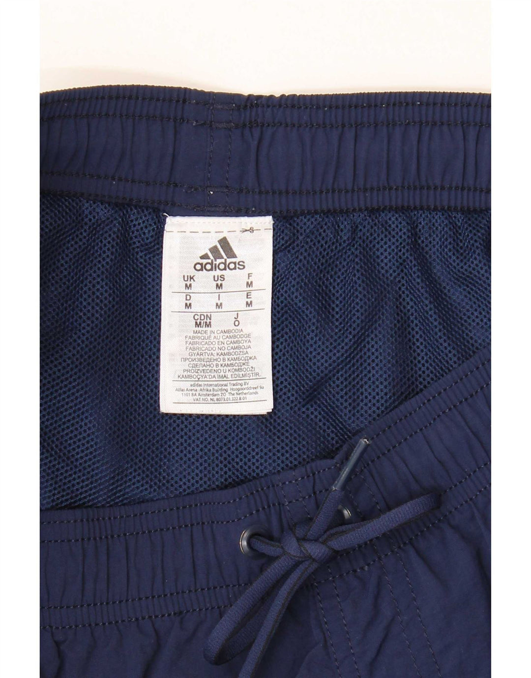 Adidas Short de sport pour homme en nylon bleu marine moyen