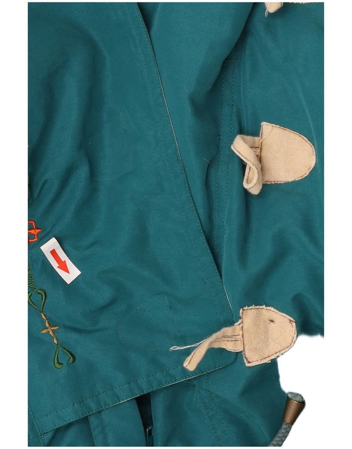 Veste rembourrée à capuche femme vintage UK 18 XL Bleu Polyester