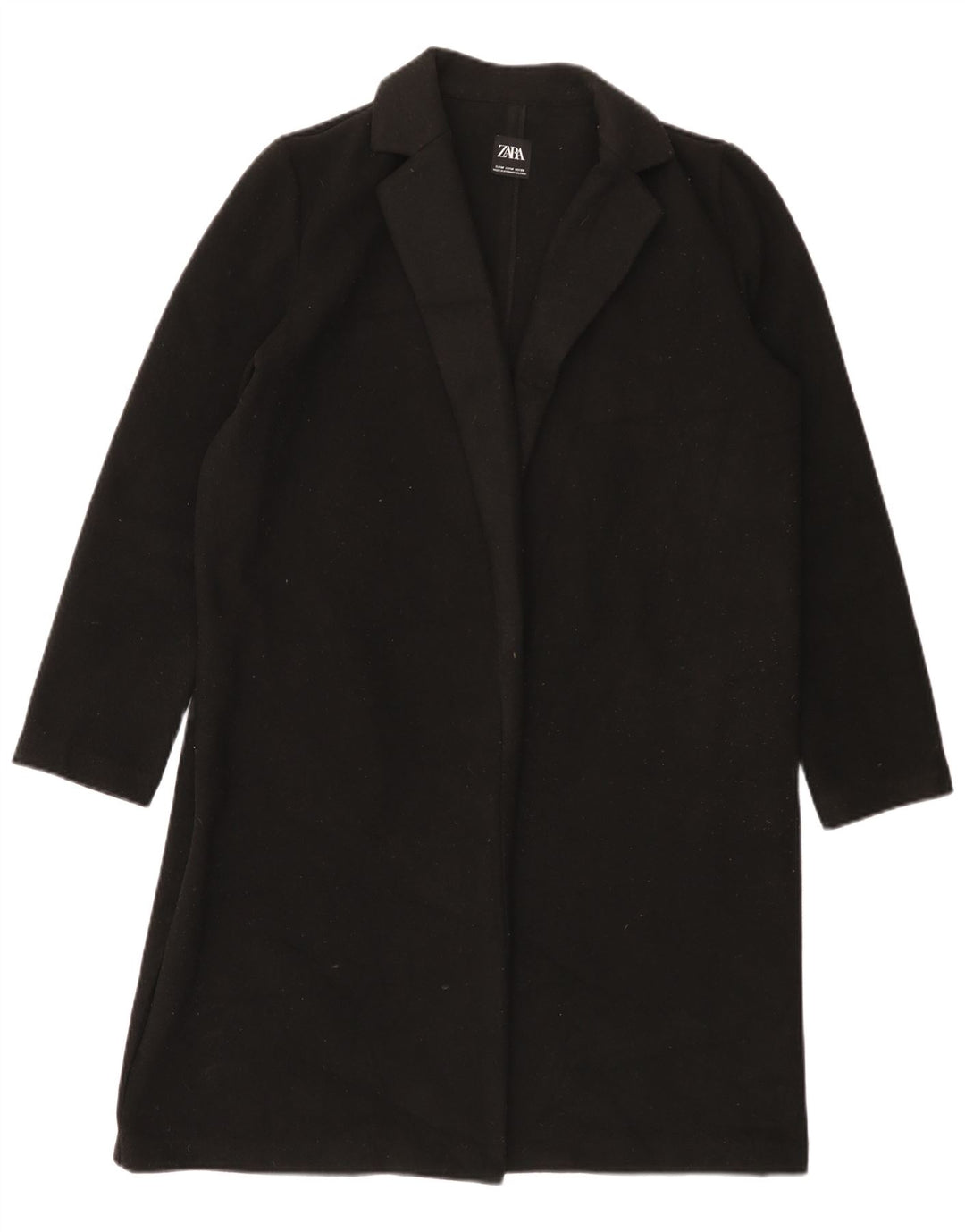 Zara Manteau ouvert coupe ample pour femme UK 14 Polyester noir moyen