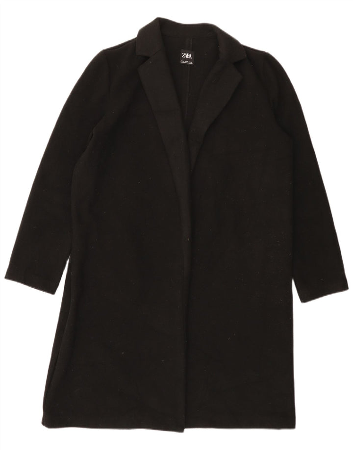 Zara Manteau ouvert coupe ample pour femme UK 14 Polyester noir moyen