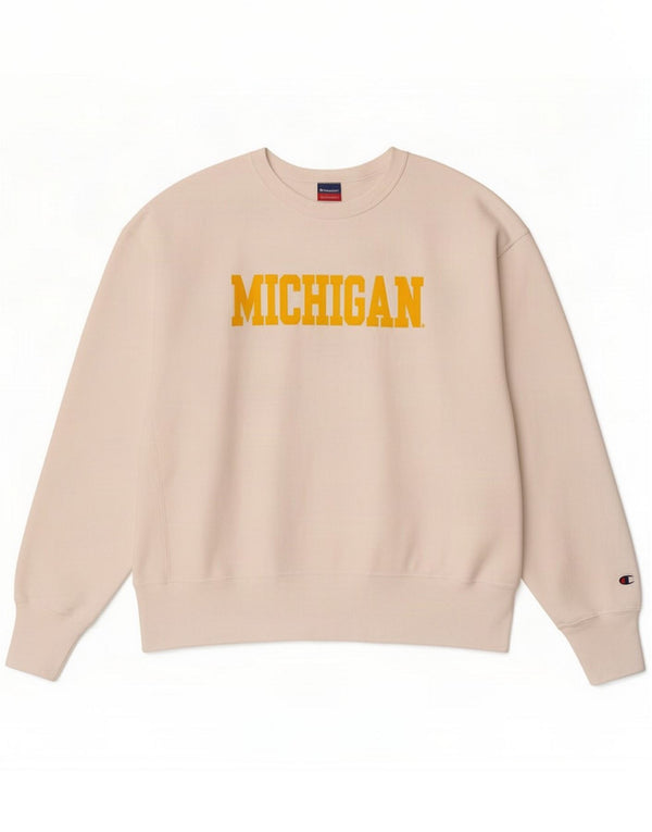 Champion Mens Michigan Graphic Sweatshirt Jumper 2XL Coton Blanc