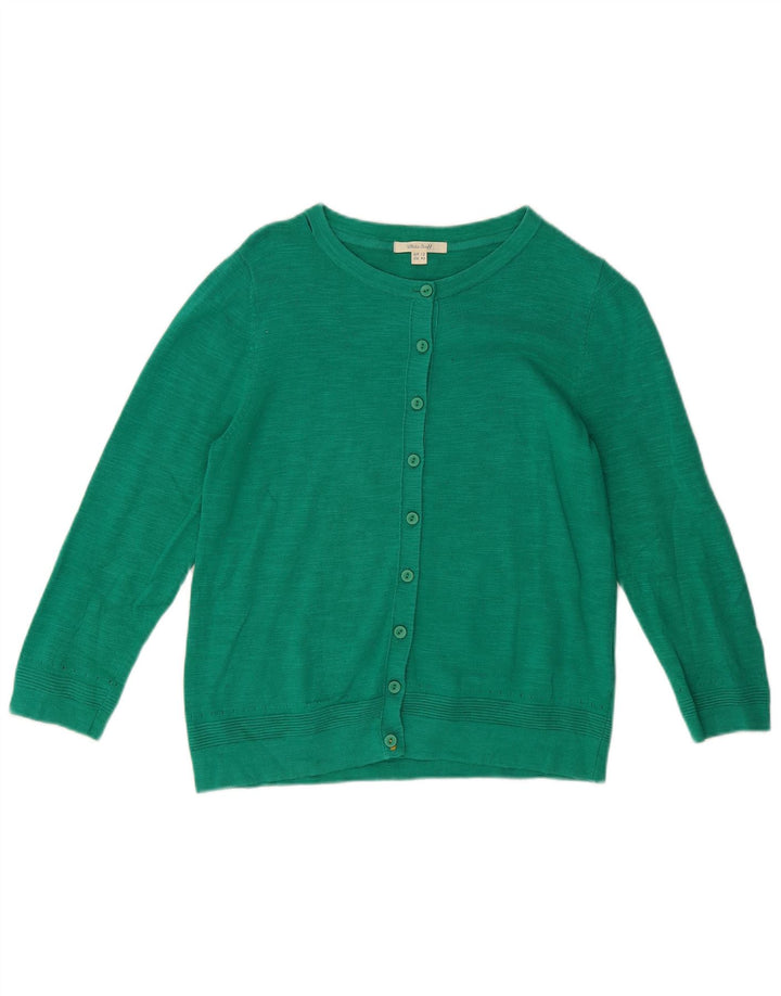 Cardigan White Stuff pour femme en coton vert moyen UK 12