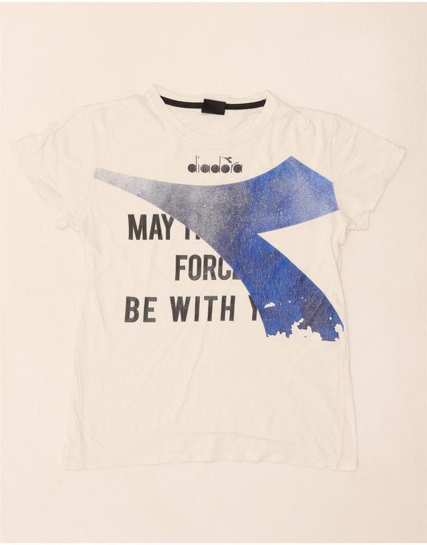 Diadora T-Shirt Graphique Homme Petit Blanc