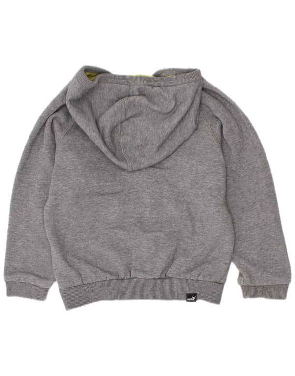 Puma Pull à capuche zippé garçon 2-3 ans Gris Moucheté Coton