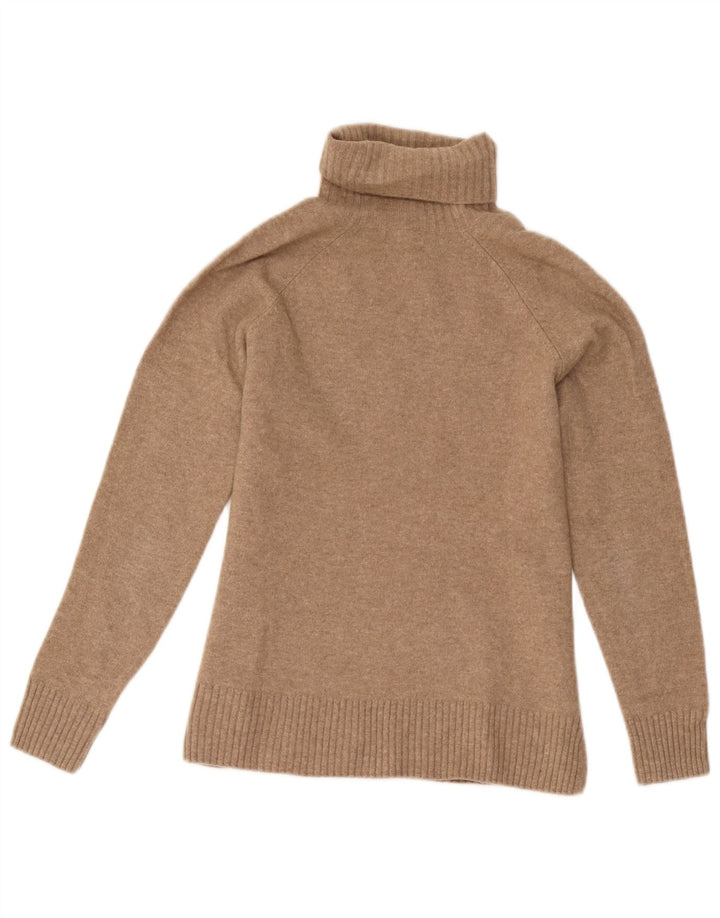 Massimo Dutti Pull col roulé pour femme UK 10 Petite laine marron