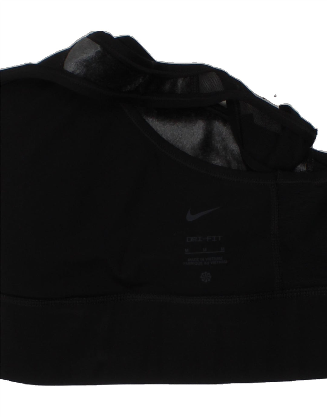 NIKE Womens Sport Bra Top UK 14 Medium Black Colourblock Polyester Sports Vintage Nike and Second-Hand Nike from Messina Hembry 