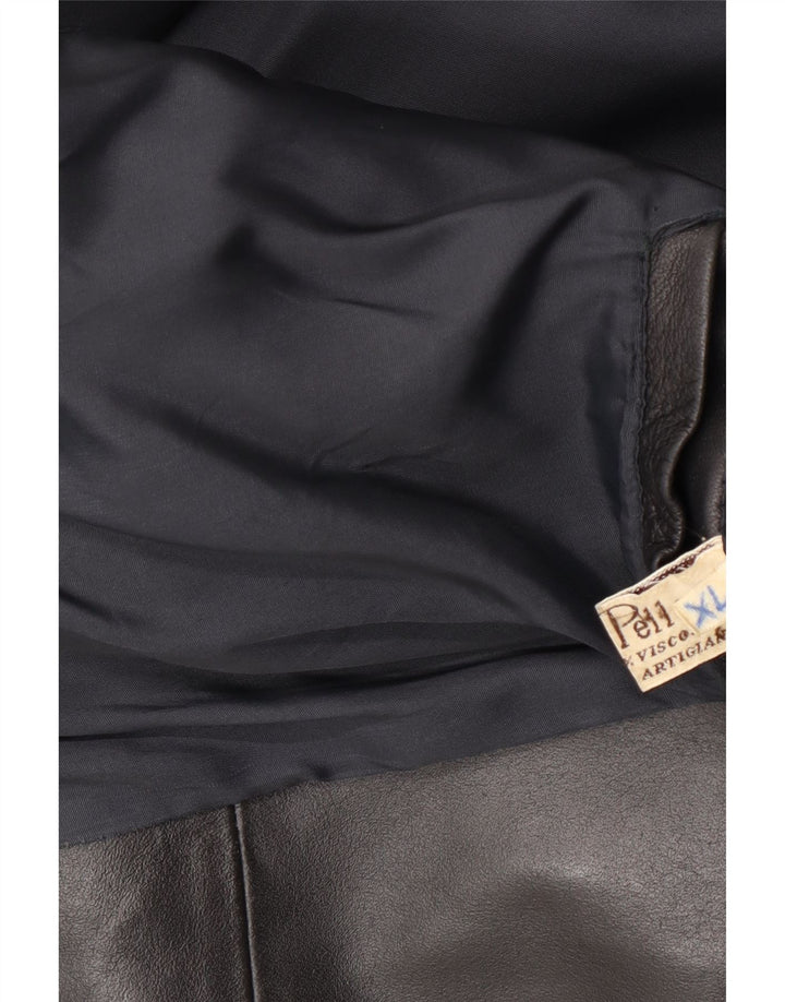 Veste motard en cuir homme vintage UK 42 XL Cuir Noir