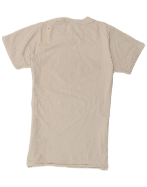 Hard Rock Womens Firenze Graphic T-Shirt Top UK 6 XS Blanc Coton