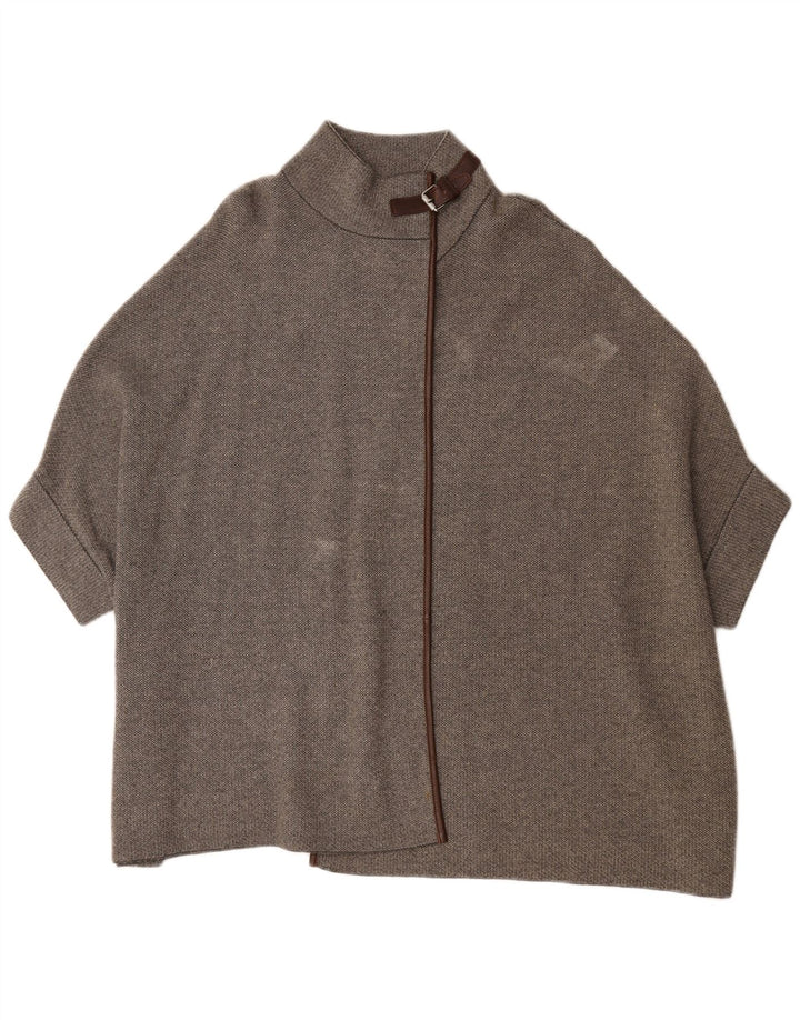 Massimo Dutti Cardigan surdimensionné à manches 3/4 pour femme UK 10 Petit Gris