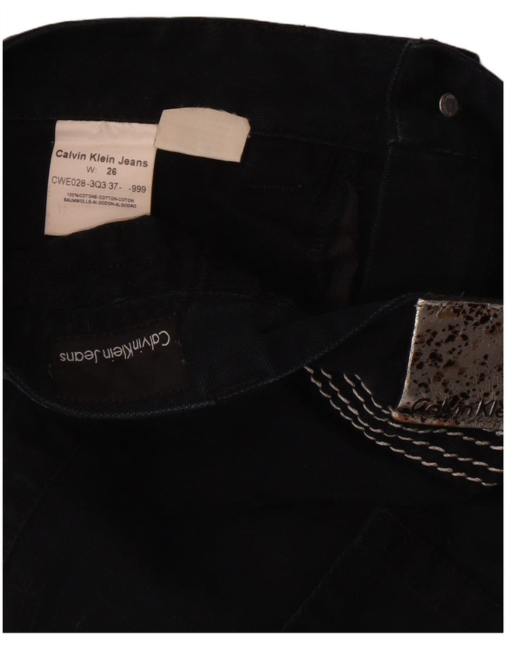 Calvin Klein Mini jupe en jean W26 pour femme en coton noir