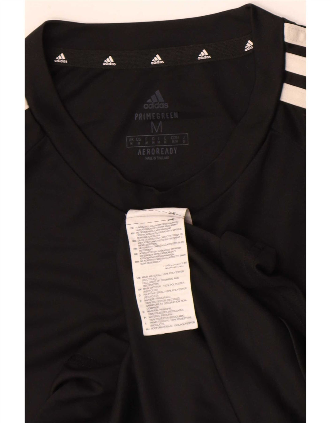 Adidas Hommes Aeroready T-Shirt Top Noir Moyen Polyester
