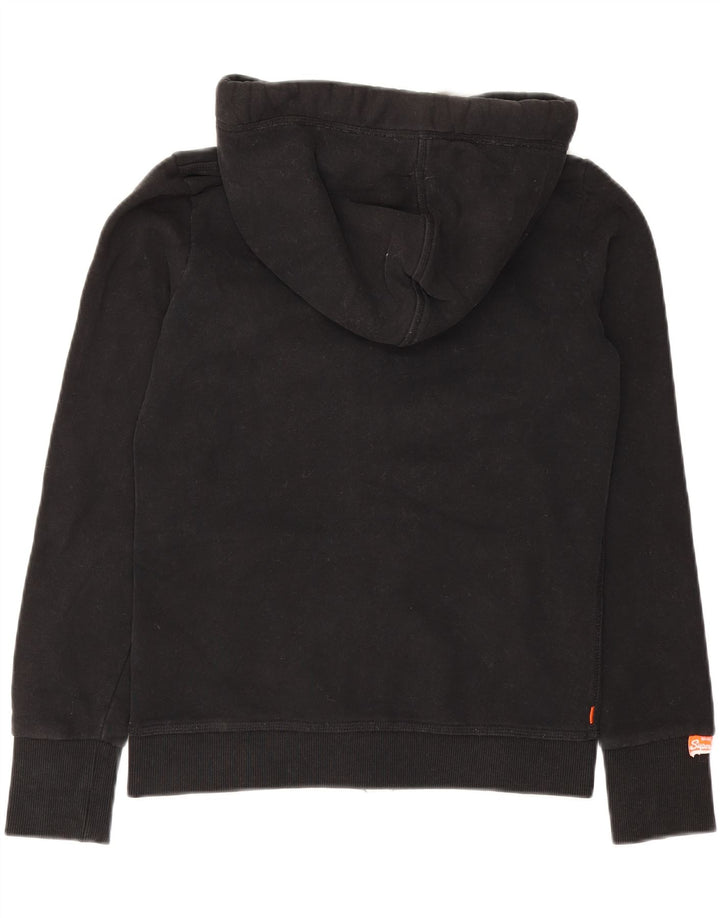 Superdry Pull à capuche zippé pour homme Petit coton noir