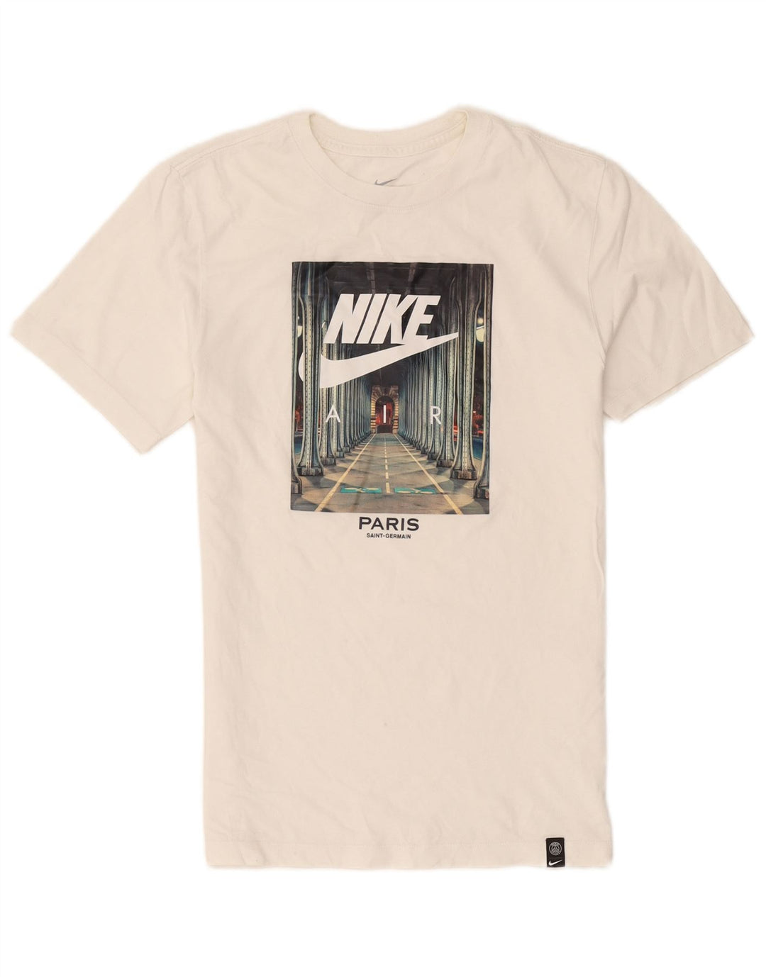 Nike T-shirt graphique pour hommes, petit, en coton blanc