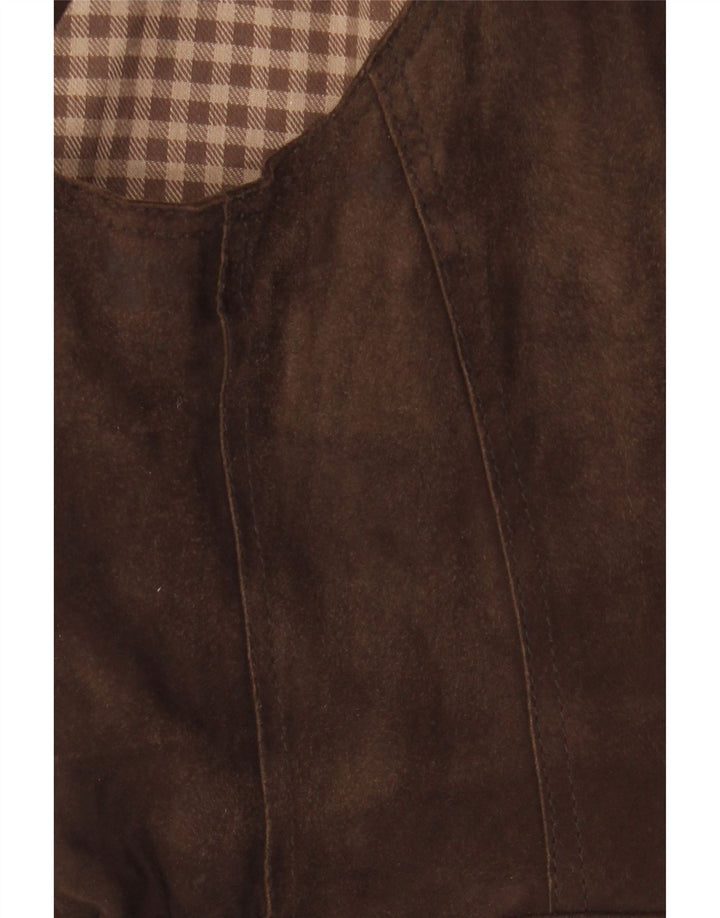 Marc O'Polo Gilet en daim pour femme EU 38 Cuir marron moyen