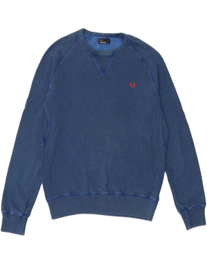 Fred Perry Sweat-shirt pour homme en coton bleu Taille L