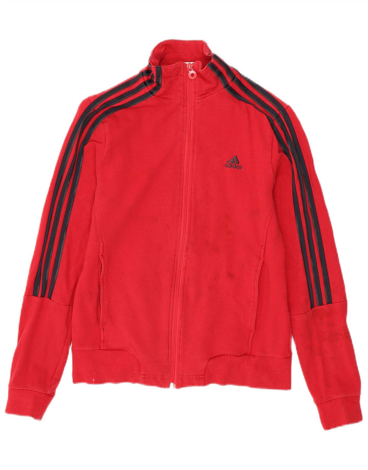 ADIDAS Veste de survêtement pour femme UK 12 Coton rouge moyen