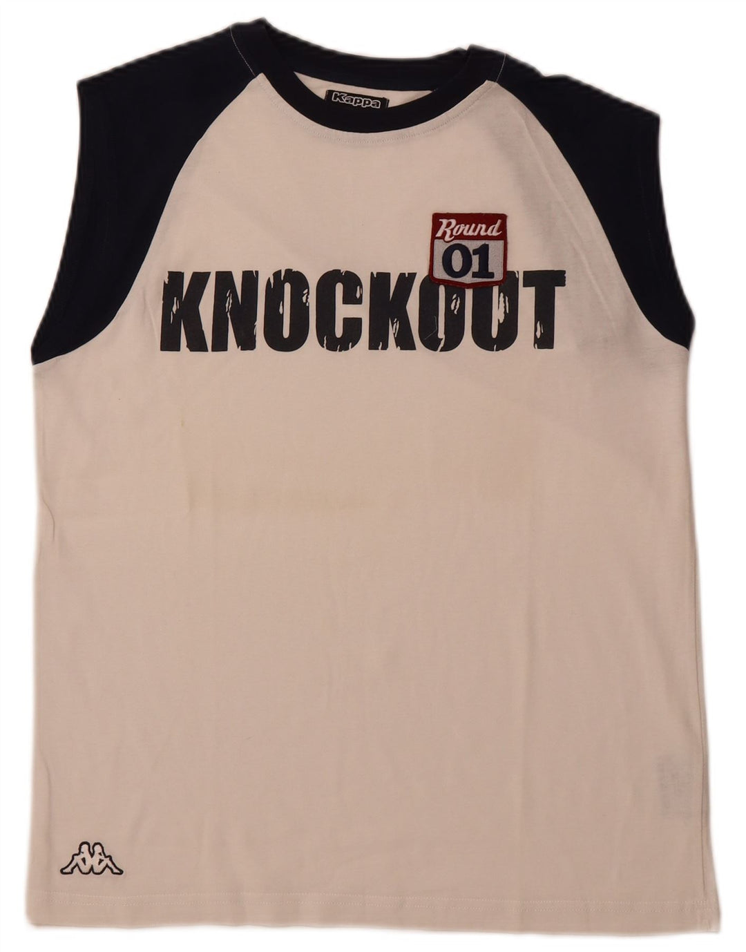 KAPPA Débardeur Graphique Homme Grand Blanc Colorblock Coton