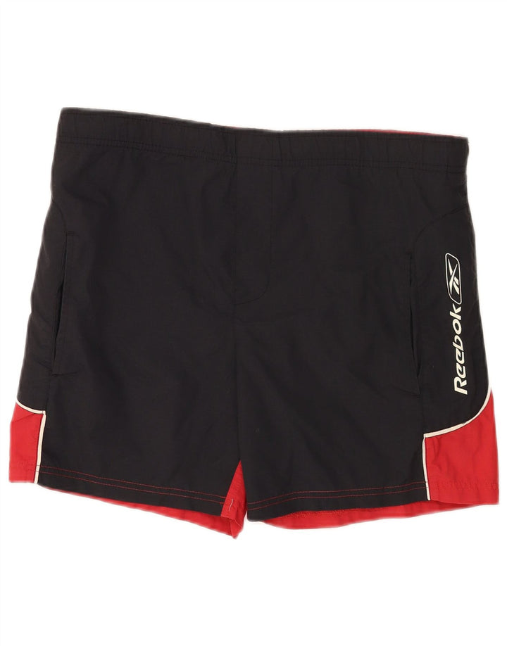 Reebok Short de Bain Graphic Homme Petit Noir Nylon Colorblock