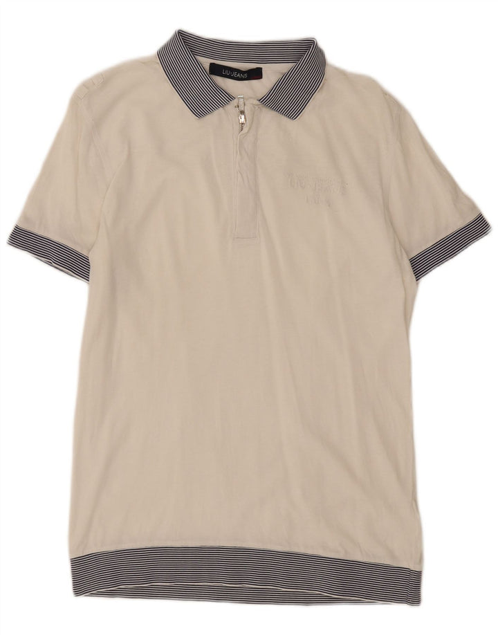 Polo Homme Liu Jo Coton Rayé Blanc Moyen