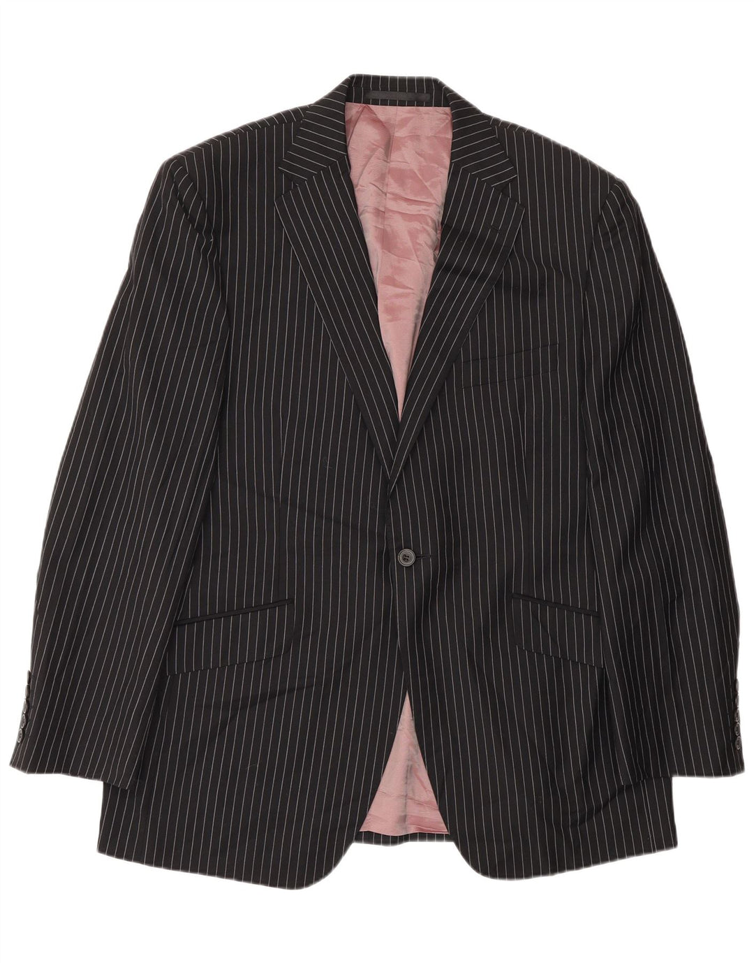 Marks & Spencer Veste blazer à 1 bouton pour homme UK 38 Medium Black Pinstripe