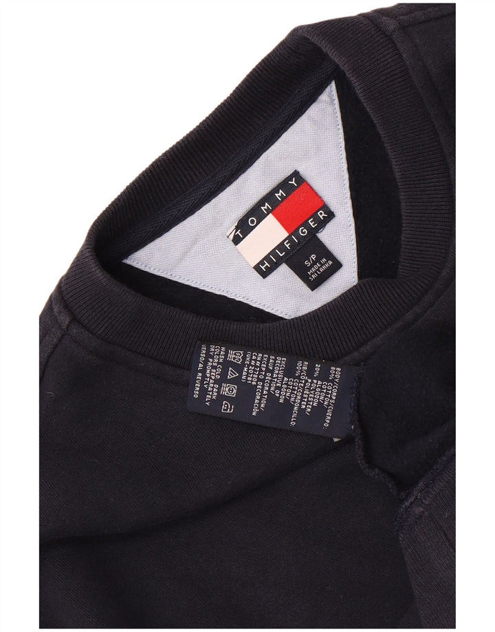 Tommy Hilfiger Sweat-shirt pour homme en coton bleu marine Small