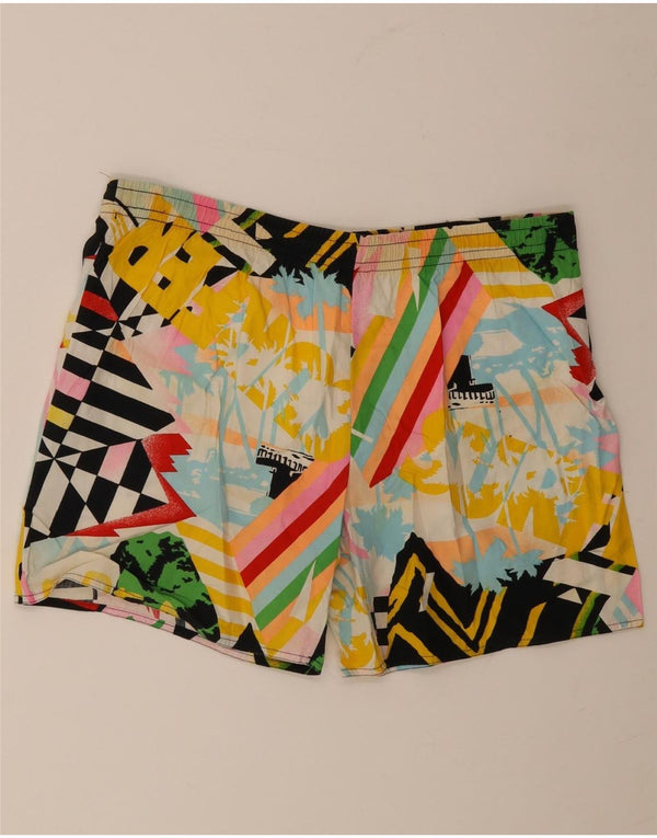 Short de bain homme Vintage 2XL coton géométrique multicolore