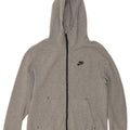 Nike Pull à capuche zippé pour homme Petit coton moucheté gris