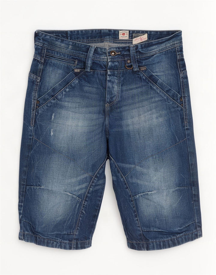 Jack & Jones Short En Jean Déchiré Moyen W32 Homme Bleu Coton