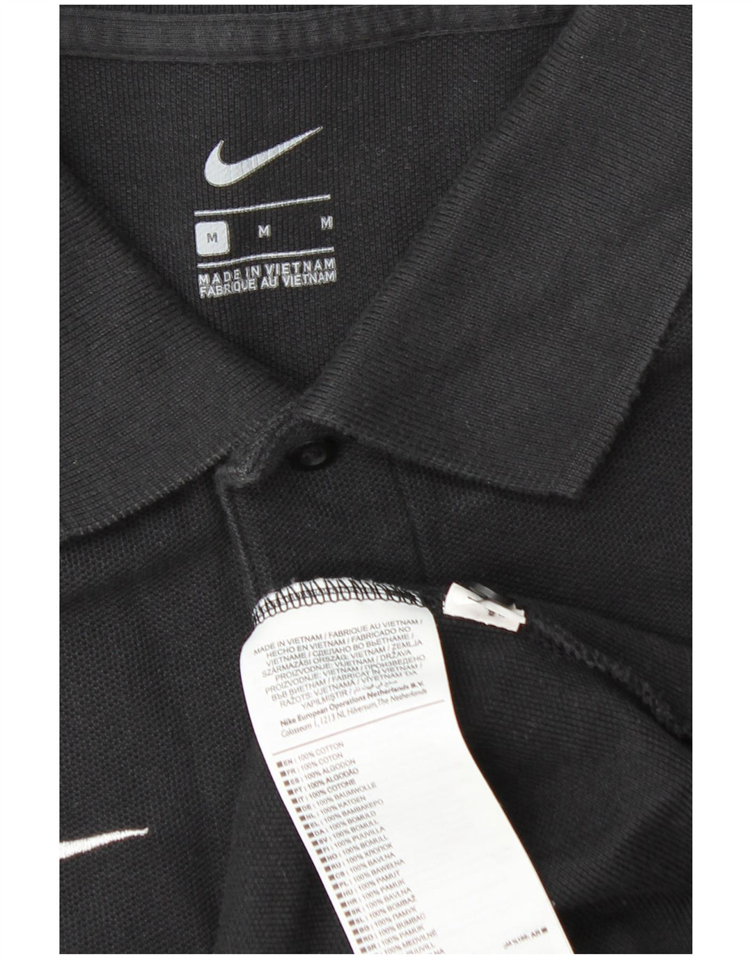 NIKE Polo Homme Coton Noir Moyen