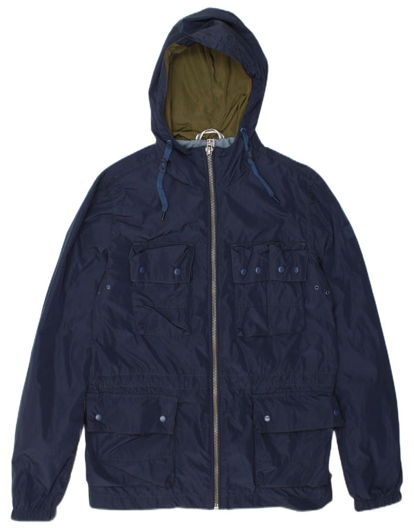 Wrangler Veste utilitaire à capuche pour homme UK 36 Small Bleu marine Polyester