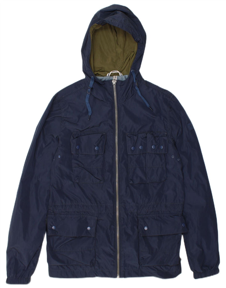Wrangler Veste utilitaire à capuche pour homme UK 36 Small Bleu marine Polyester